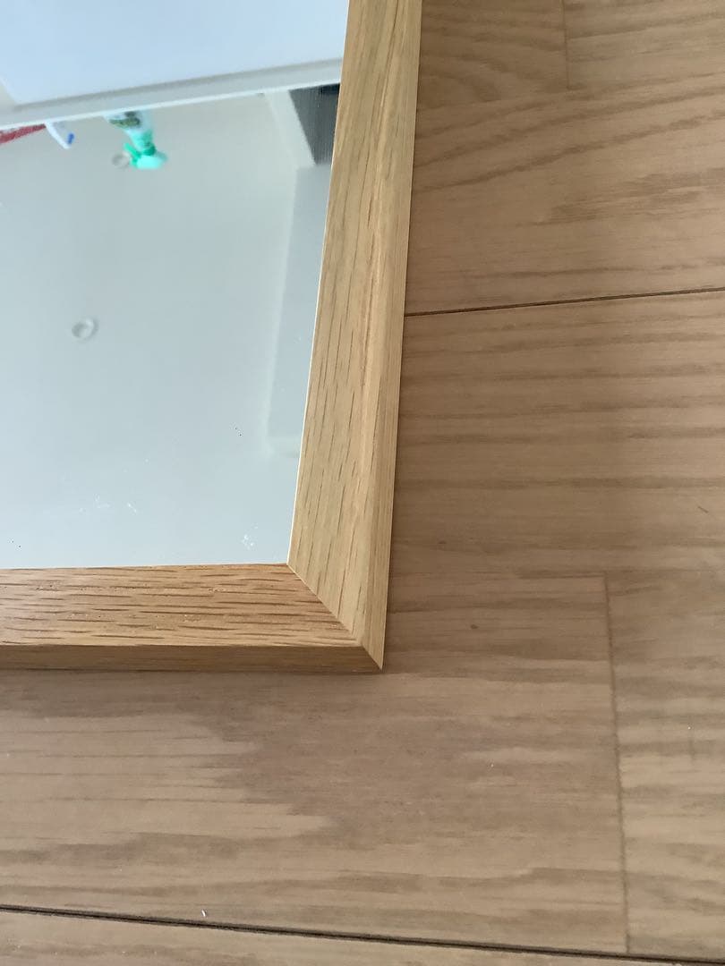 無印良品　壁に付けられる家具ミラー オーク材 中