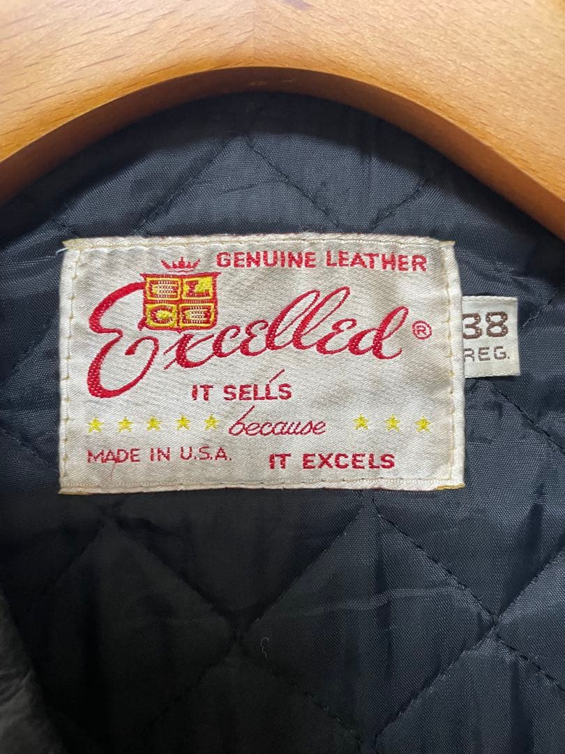 Excelled ダブルライダースジャケット 38 REG ブラック