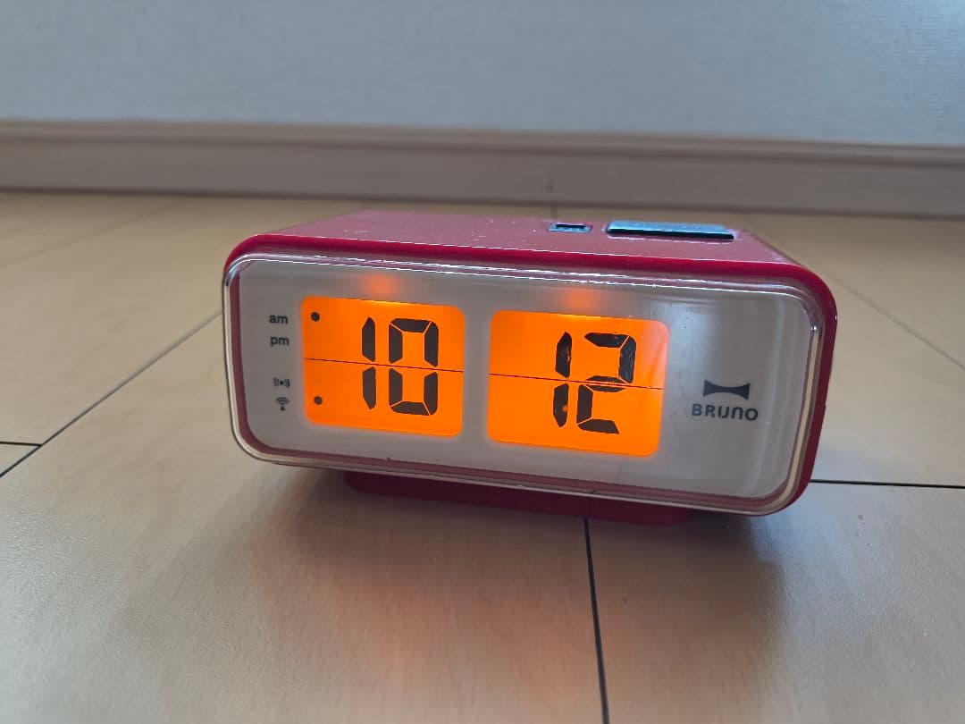 BRUNO レトロ電波時計 BCR003 置時計 アラームクロック