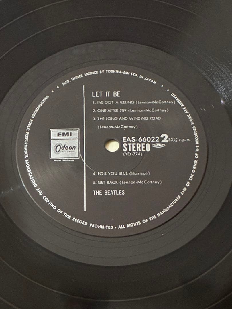 ★超貴重オデオン盤EAS-66022ビートルズレットイットビーLPレコード