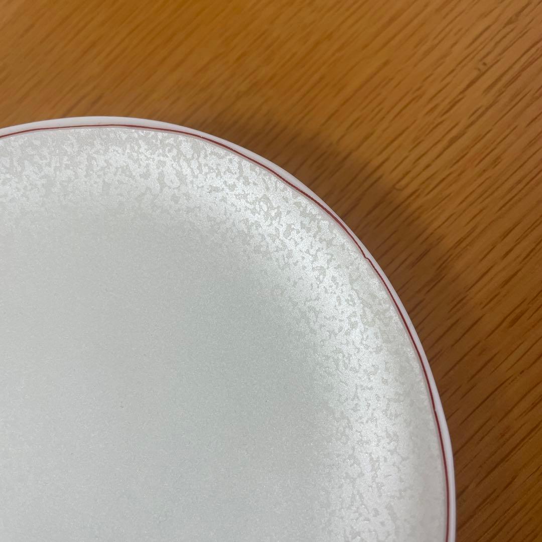 新品未使用‼️有田焼 幸楽窯 白釉銀彩梅花びら 銘々皿5客揃い
