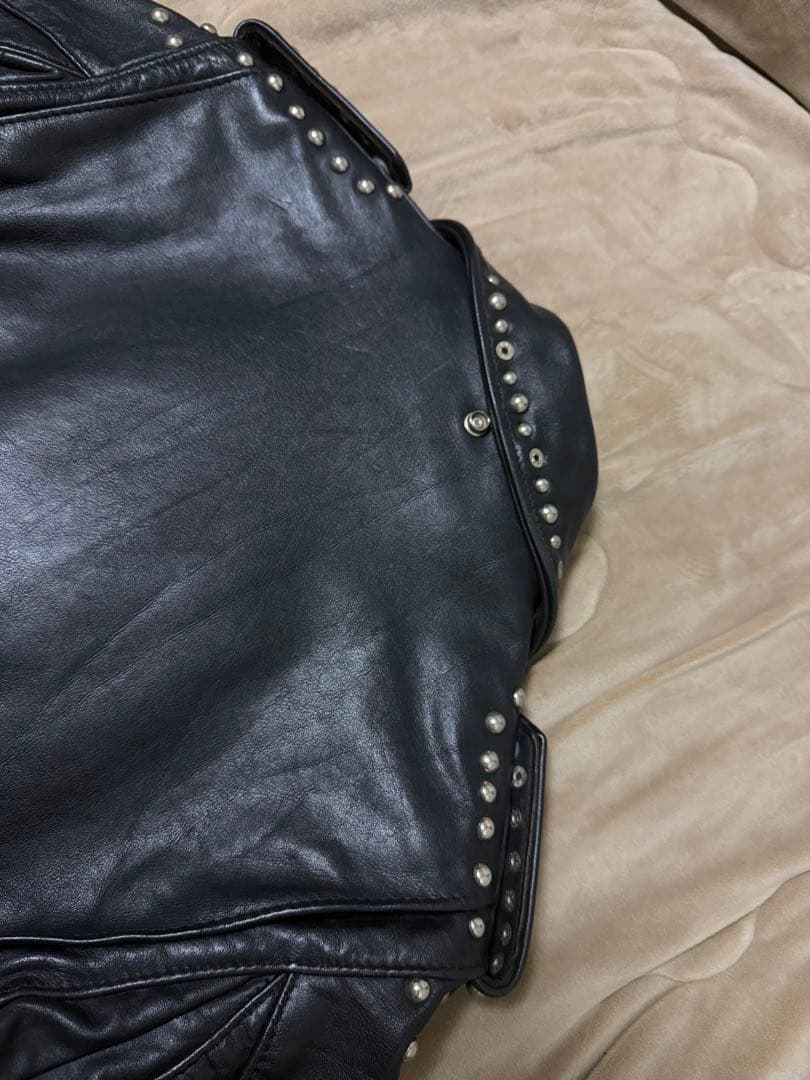 Schott USA製 スタッズ レザー ダブルライダースジャケット 牛革 限定
