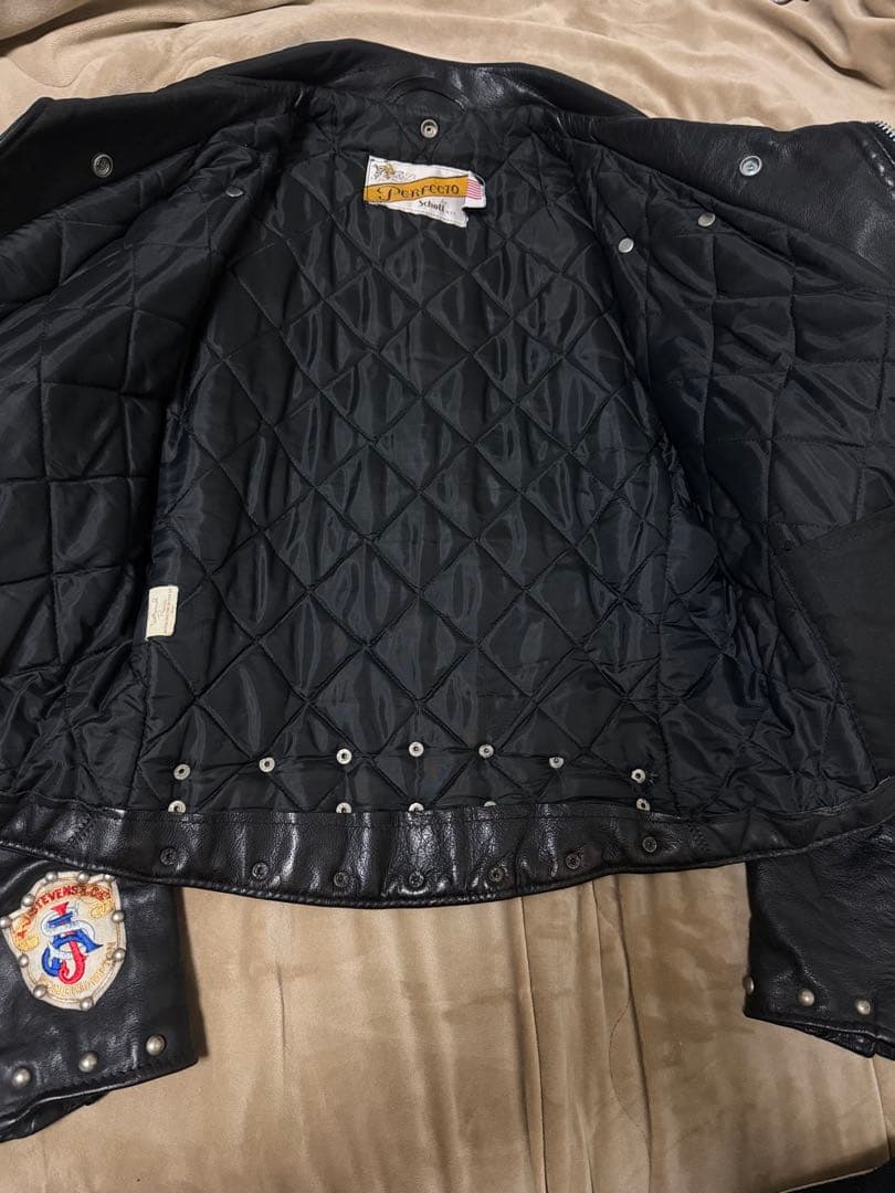 Schott USA製 スタッズ レザー ダブルライダースジャケット 牛革 限定