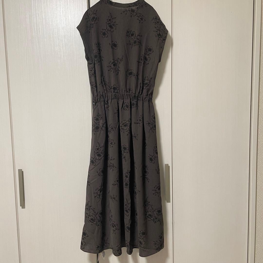 新品 IENA イエナ ストライプフラワースキッパーシャツワンピース M