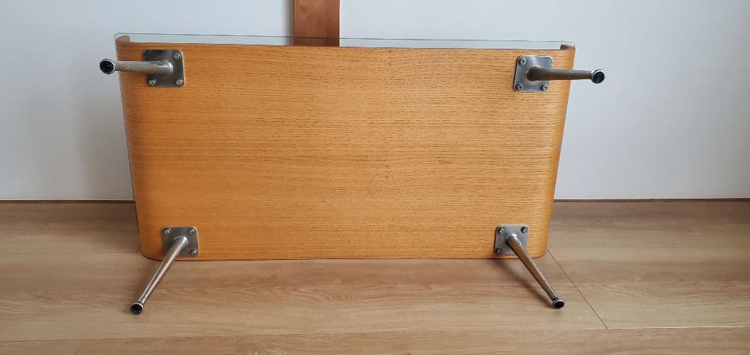 ガラス&ウッド素材　センターテーブル