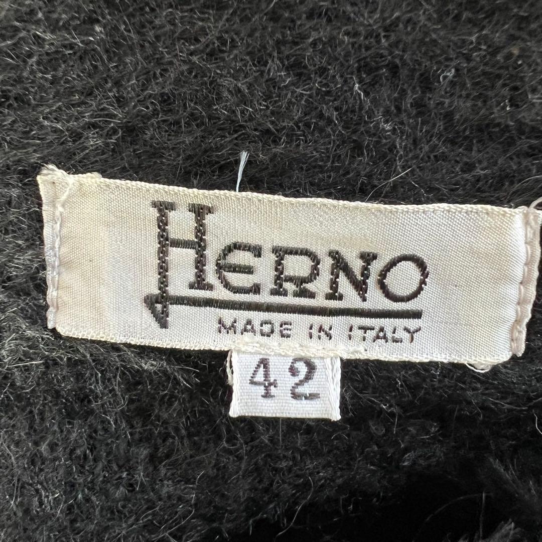 希少　HERNO ポンチョコート　ボウタイ　最高級アルパカ　カシゴラ　ケープ