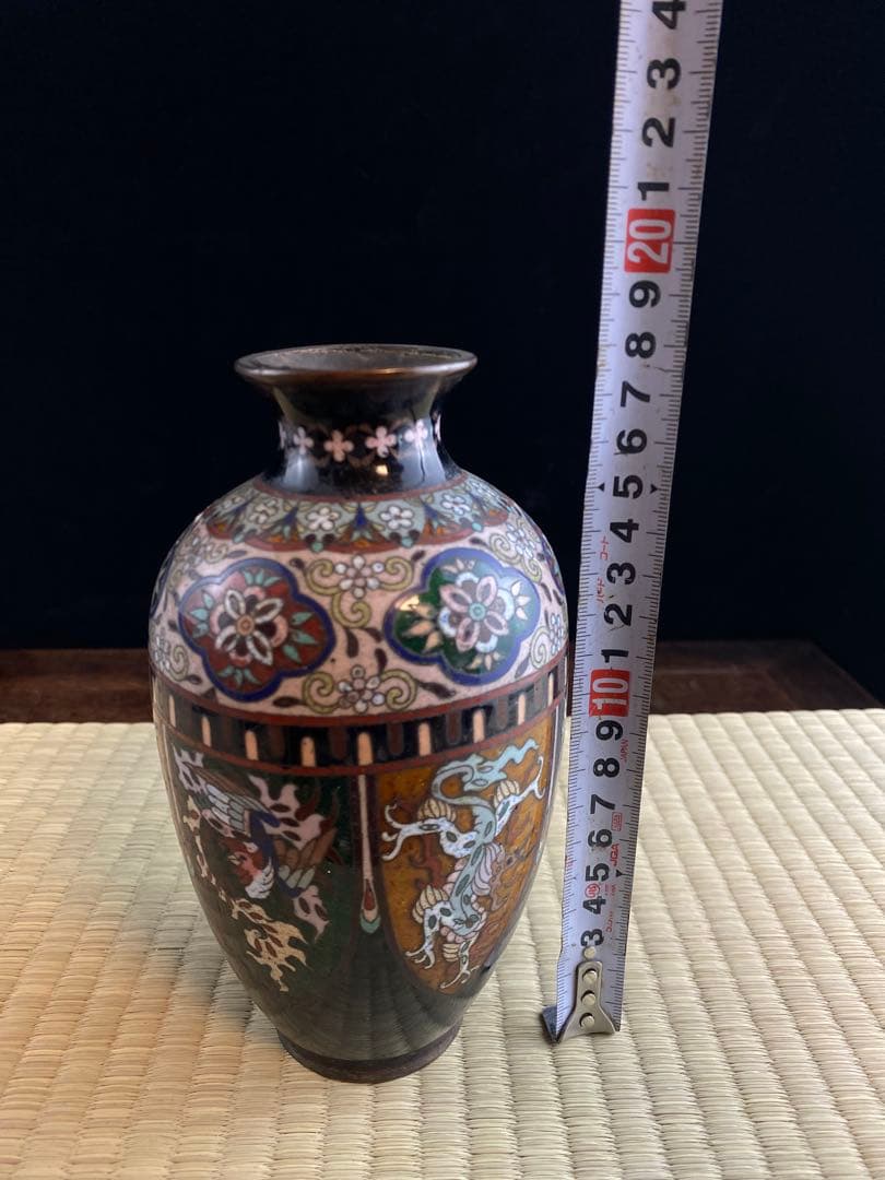 七寶花瓶　美術品　骨董