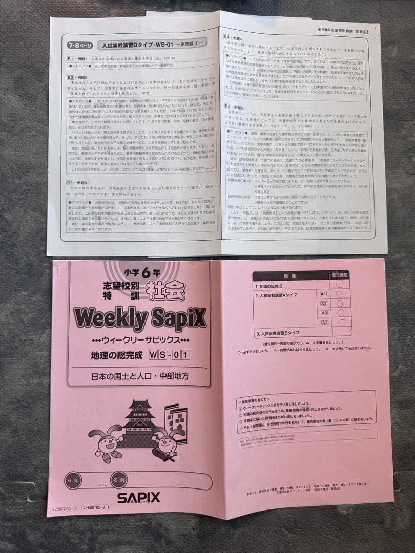 user_d5547334 ⭐︎最新版フルセット② SAPIXサピックス6年