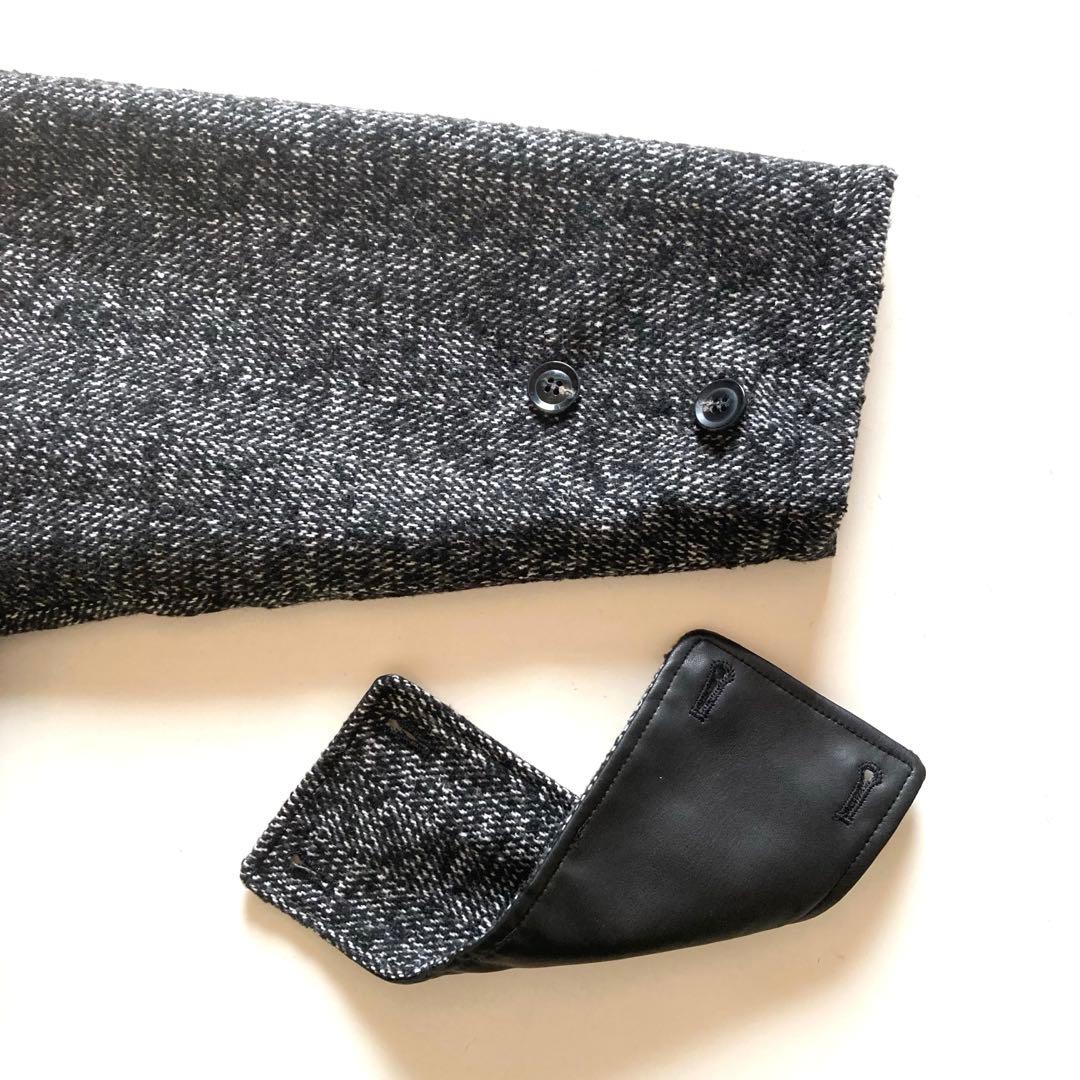 新品タグ付き【sakippe× hellam】レザーカラー中綿オーバージャケット