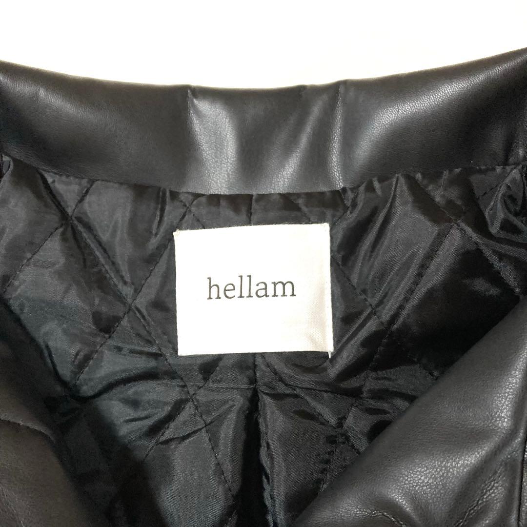 新品タグ付き【sakippe× hellam】レザーカラー中綿オーバージャケット