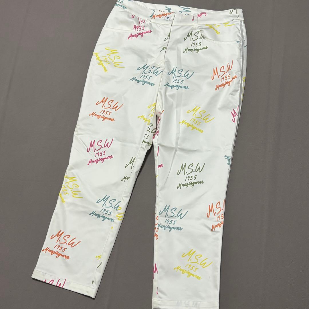 マンシングウェアMUNSINGWEAR ロゴ総柄ポロシャツ&パンツ上下セット