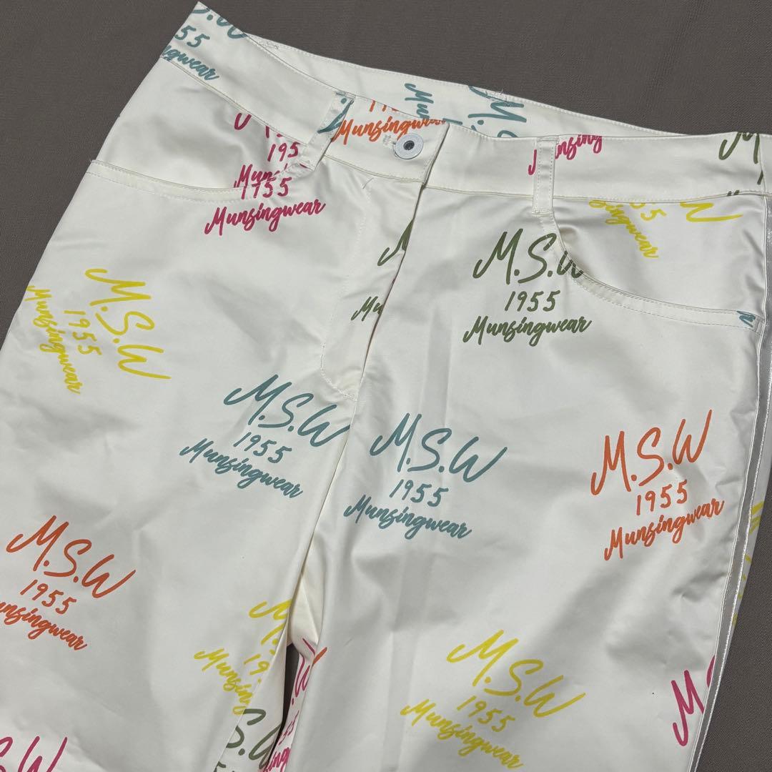 マンシングウェアMUNSINGWEAR ロゴ総柄ポロシャツ&パンツ上下セット