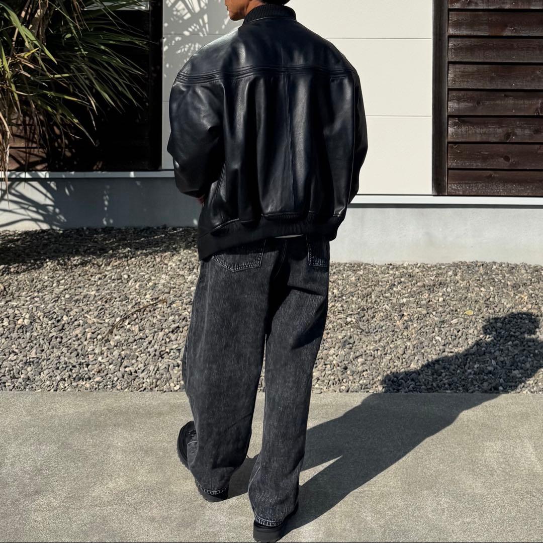 TOWNCRAFT レザーダービージャケット ブラック Mサイズ