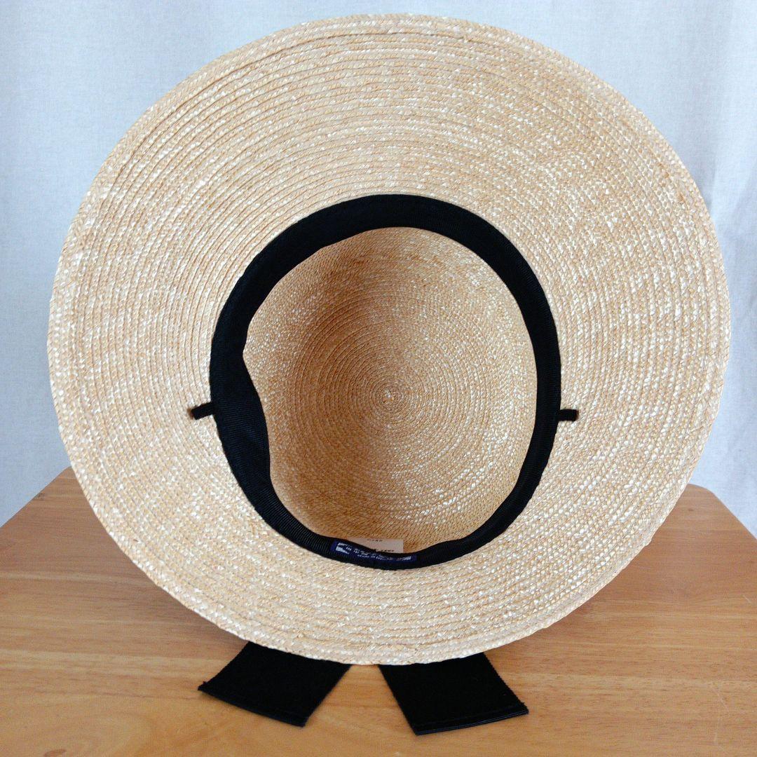 美品◆田中帽子店　アンヌ　麦わら帽子　59cm　女優帽　Anne　日本製　大きめ