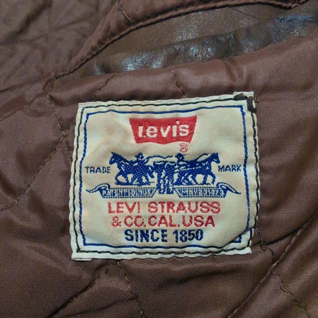 LEVI'S リーバイス【XL】レザートラッカージャケット　3rd　ブラウン