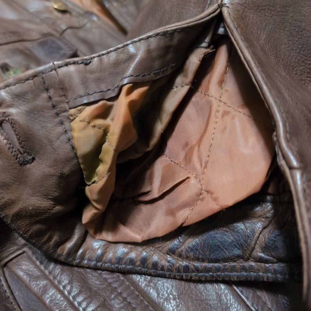 LEVI'S リーバイス【XL】レザートラッカージャケット　3rd　ブラウン