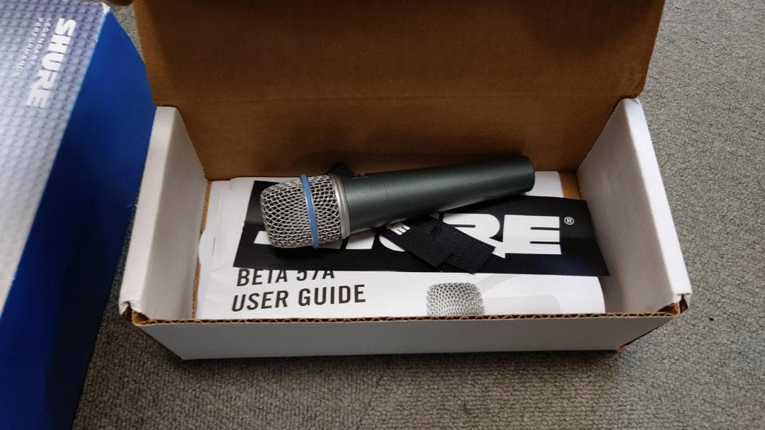 SHURE BETA 57A ダイナミックマイク　箱付き　中古動作品