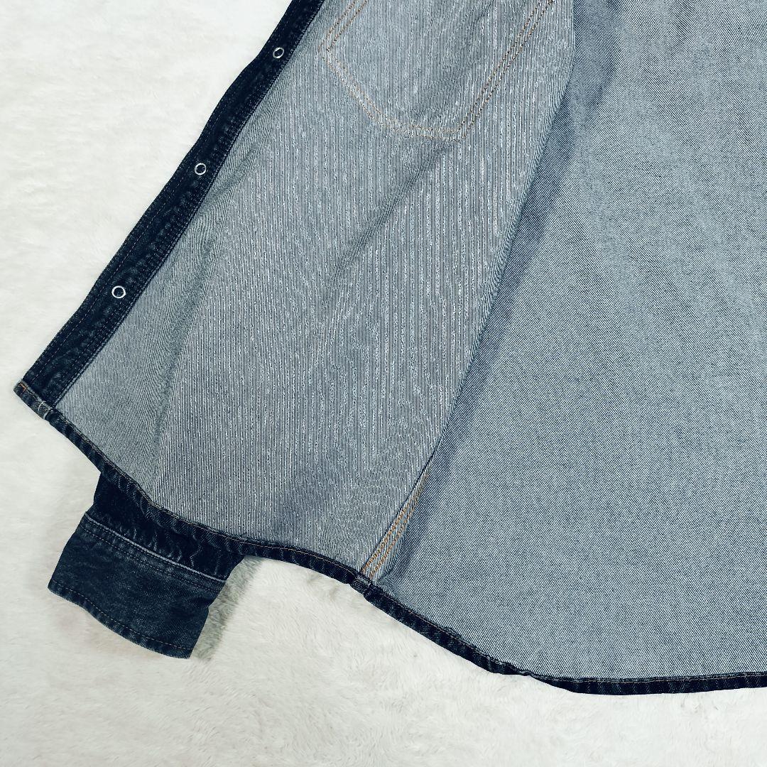 【美品】ステューシー　Stussy　厚手　デニムジャケット　L　ブラック
