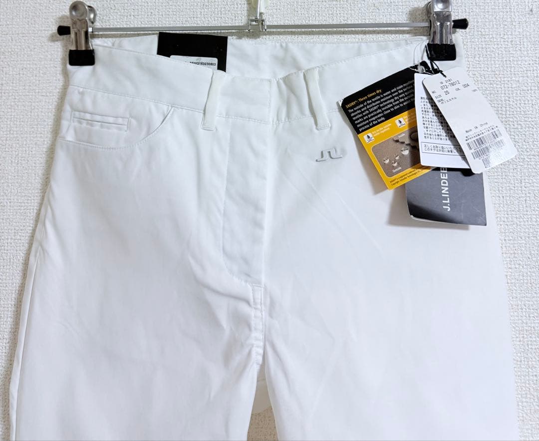 定2.4万 J.LINDEBERG ゴルフパンツ W27 白　ジェイリンドバーグ