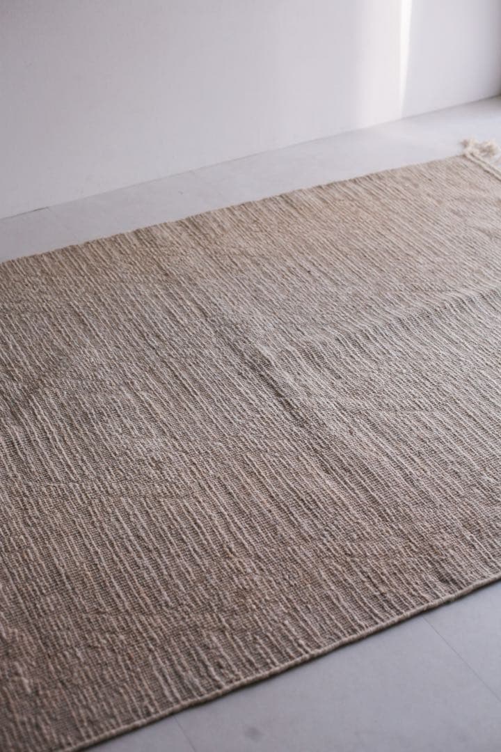 【新品】205cm×148cm リビングサイズ ベニワレン　モロッコ　生成り