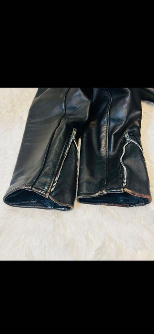 Schott レザーシングルライダース641ブラックサイズ38ボアライナー付き