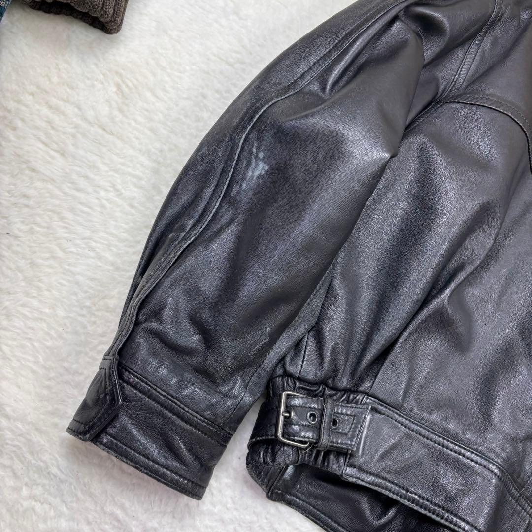 希少　BALLY ライダース　黒 本革　レザージャケット サイズ46
