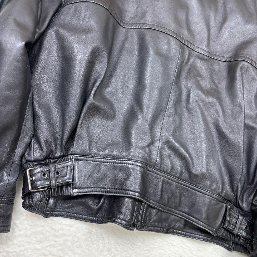 希少　BALLY ライダース　黒 本革　レザージャケット サイズ46