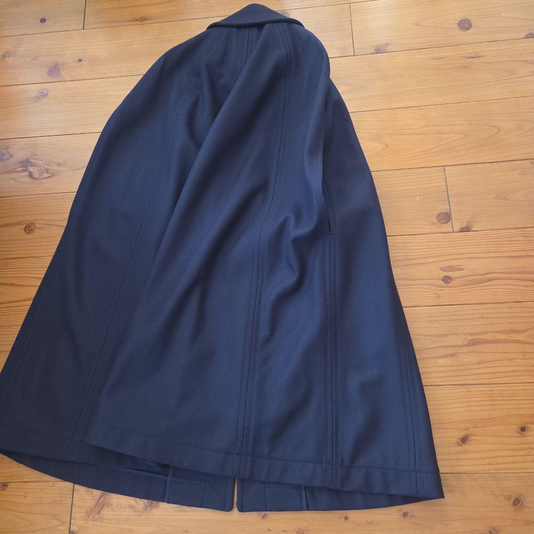 極美品 ロンドントラディション/ビームス ケープコート ジレ ネイビー 英国製