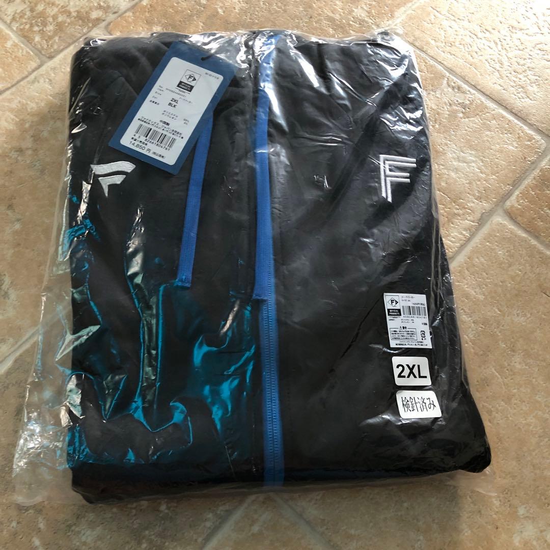 【新品】北海道日本ハムファイターズフード付き黒　監督・選手愛用2X L 値引中