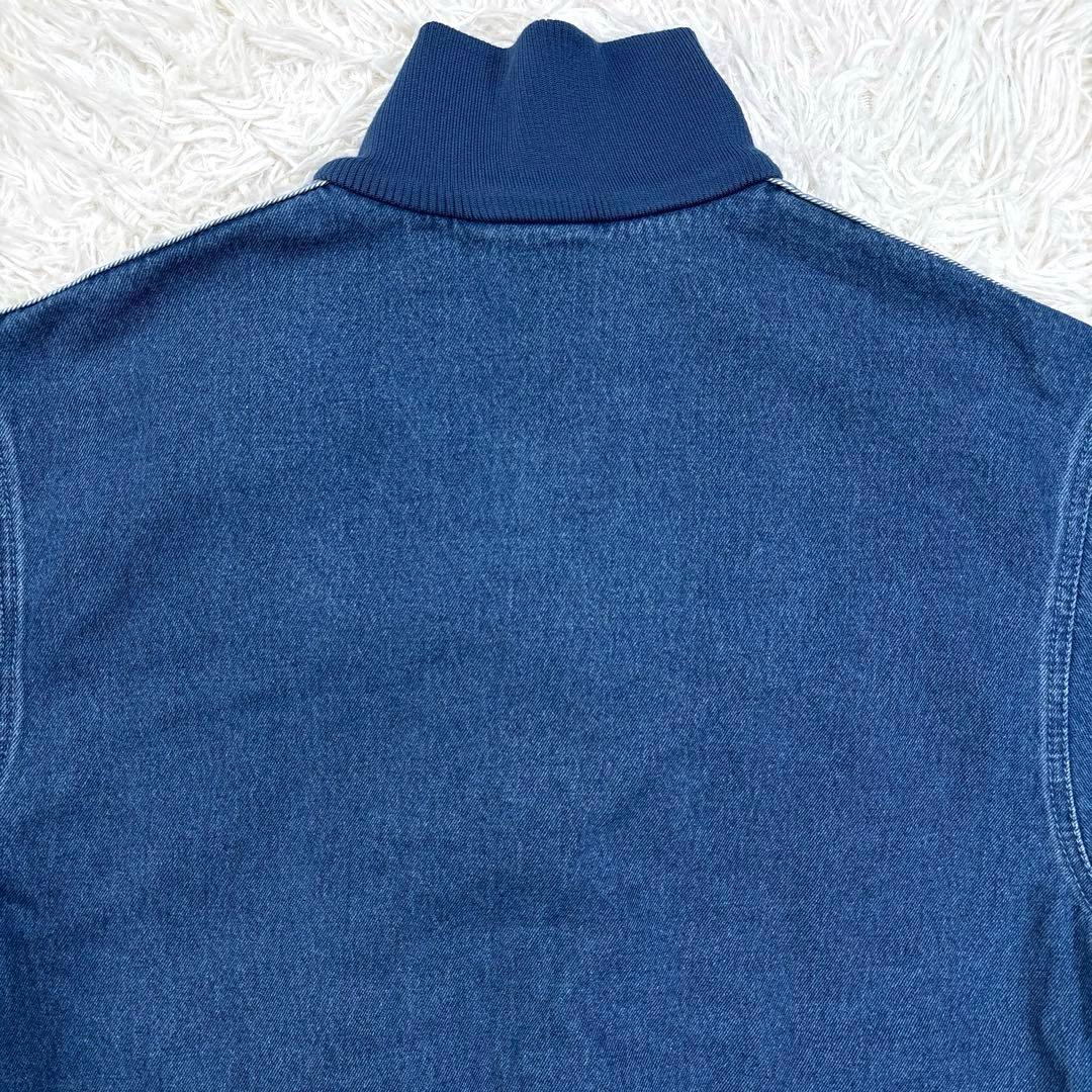 ✨美品・デニム✨アディダス　ファイヤーバード　トラックトップ　ダブルジップ　刺繍