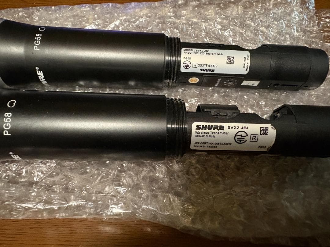 SHURESVX288/PG58×2 ワイヤレスシステム