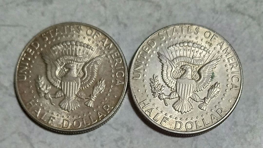 ケネディハーフダラー銀貨(2枚セット)