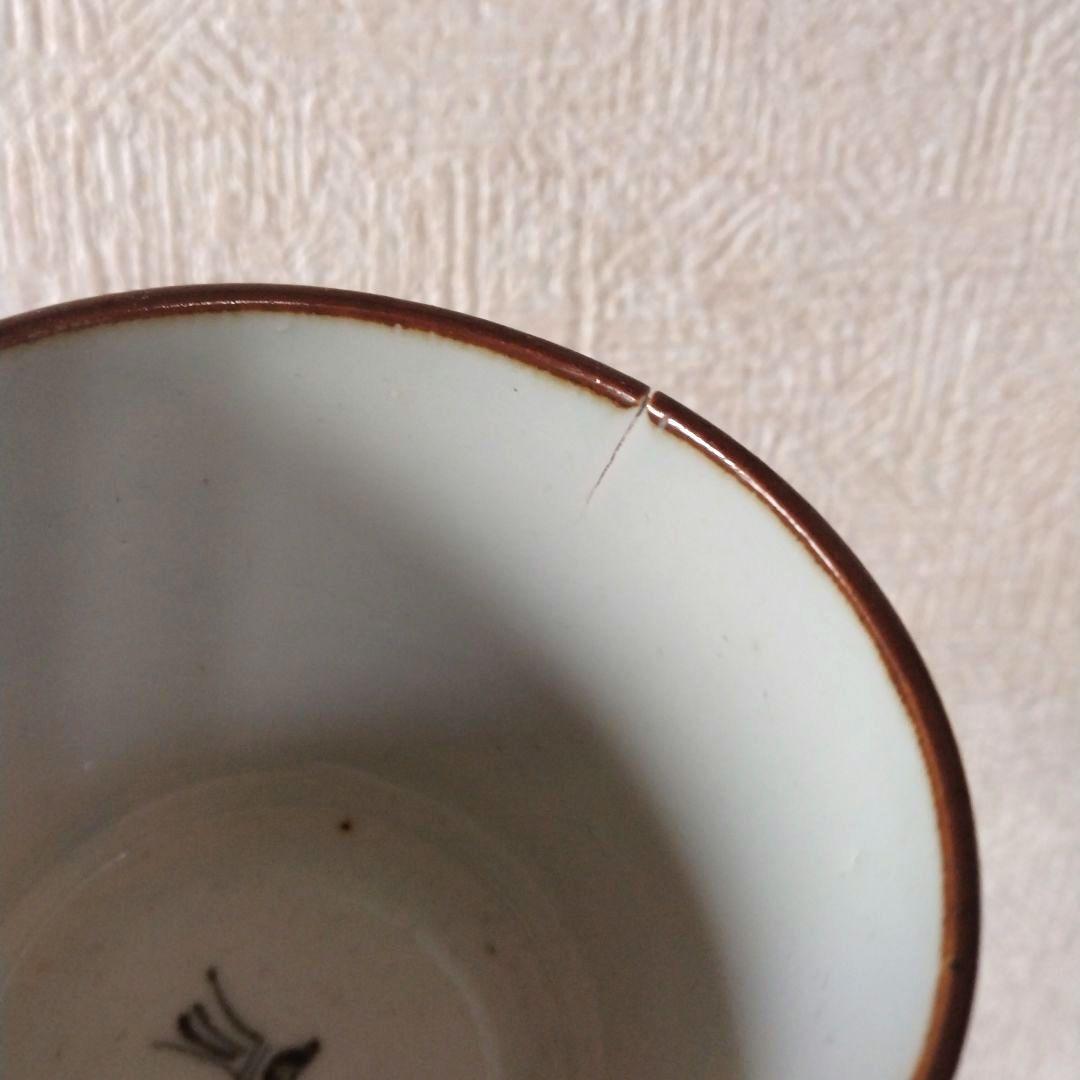 《新春セール！》古伊万里染付雀と稲束の図蕎麦猪口江戸時代