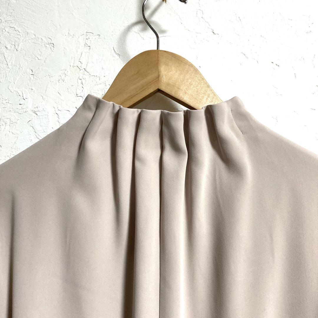 【極美品】FENNEL ギャザーネックブラウス グレージュ　M