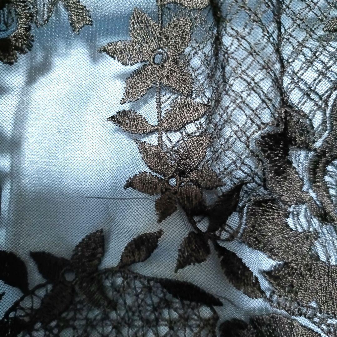 【グレースコンチネンタル】ロングワンピース　花柄　刺繍　レース　フレア　シアー
