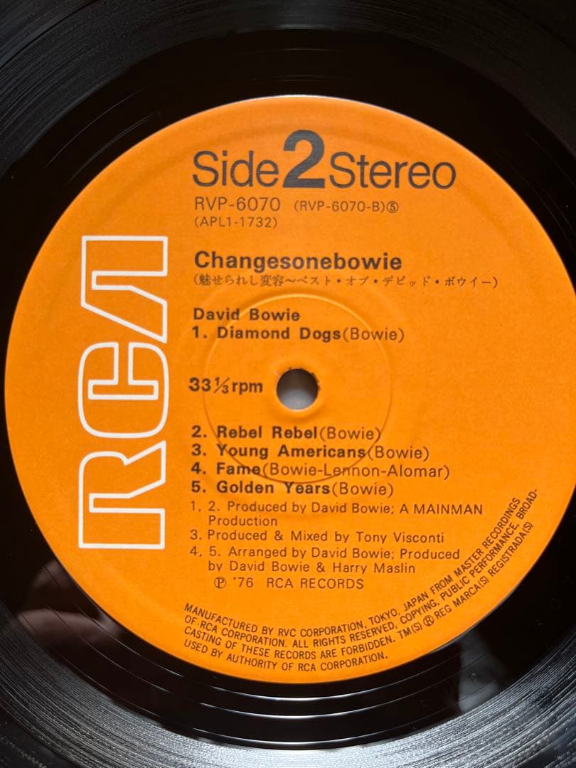 DAVID BOWIE CHANGESONEBOWIE レコード