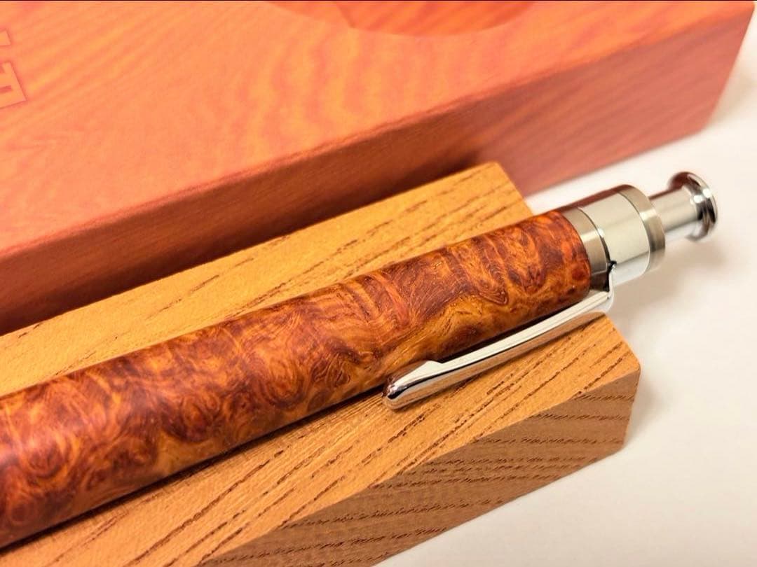 【新品未使用】工房楔 花梨こぶ杢 シャープペンシル 0.5mm ペンシル楔