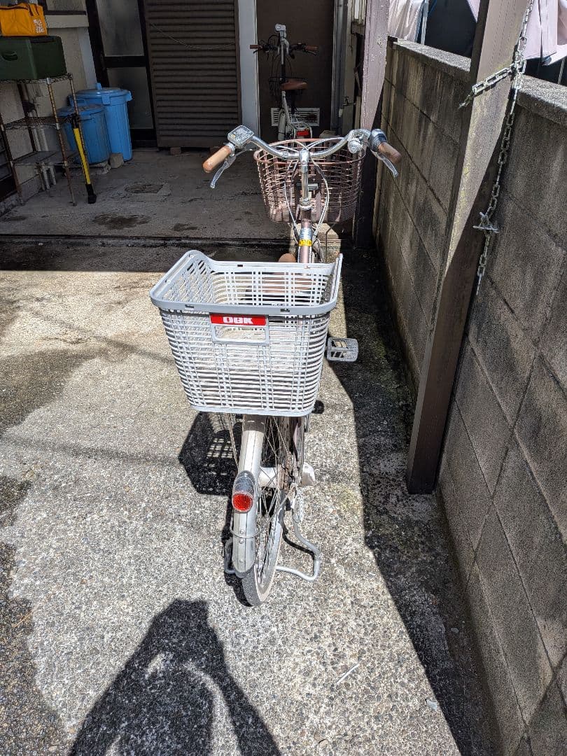 電動アシスト自転車 ブラウン 前後バスケット付き
