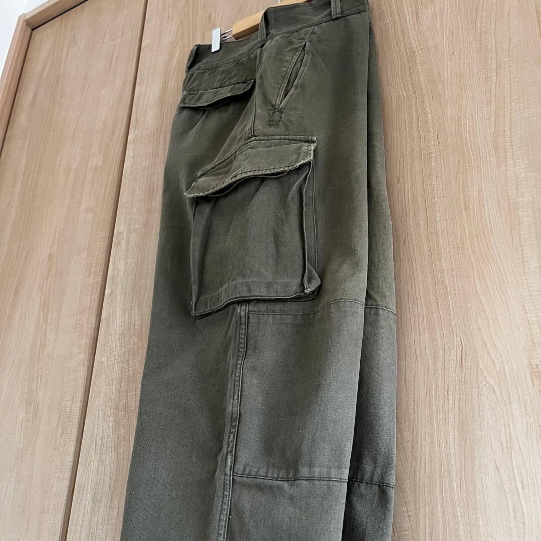 フレンチ M-47 カーゴパンツ 46 ワイド ミリタリー ARMY 古着