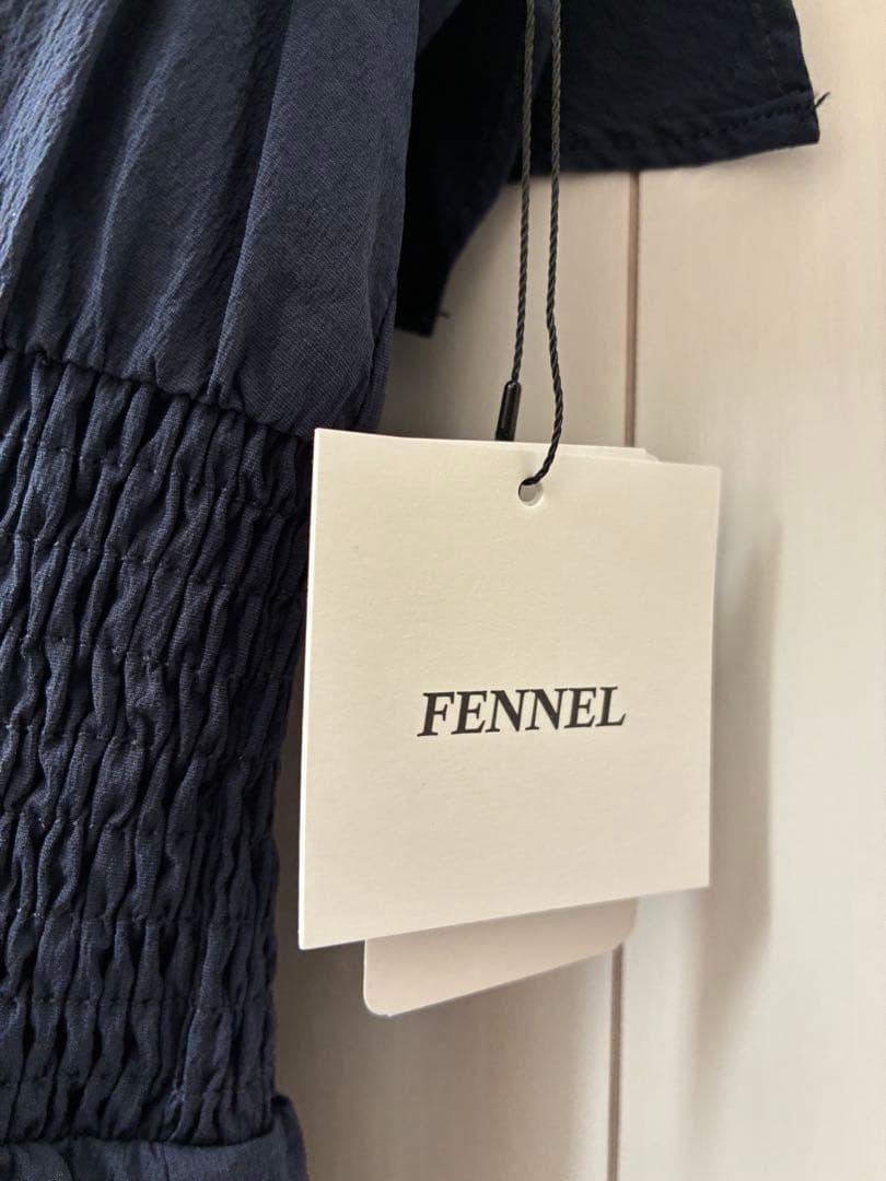 Fennel ノースリーブワンピース ネイビー フリル付き 新品未使用