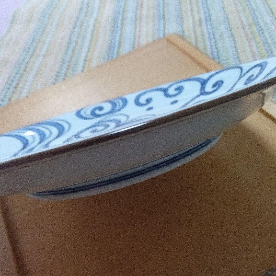 染付波紋八寸皿　五客