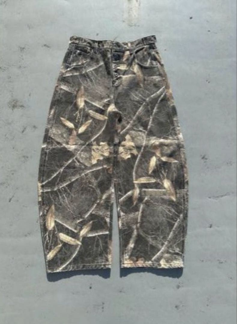 パンツ 9090 King Logo Slub Denim Buggy Pants M
