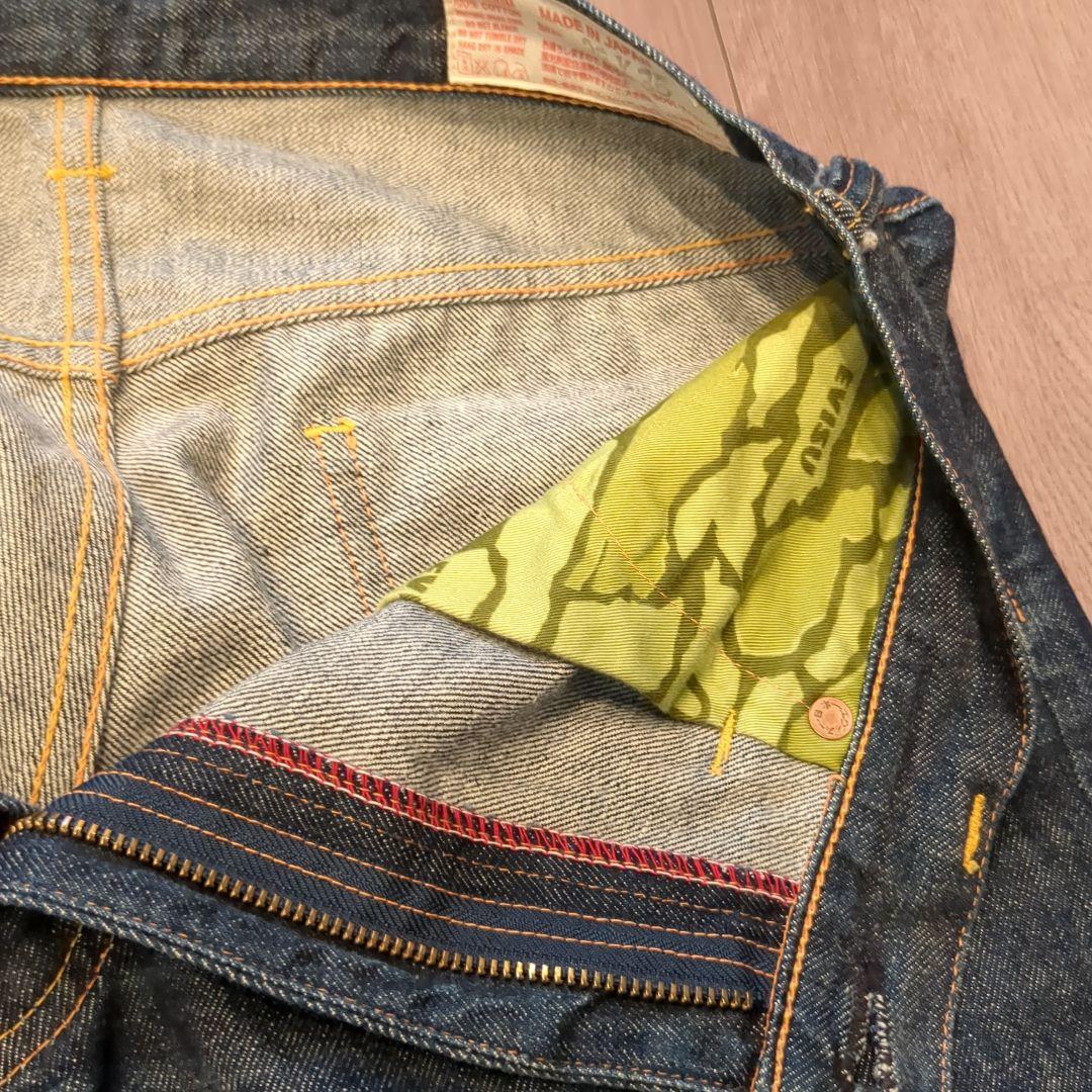 EVISU エヴィス ストレートデニムパンツ 33×35 中古