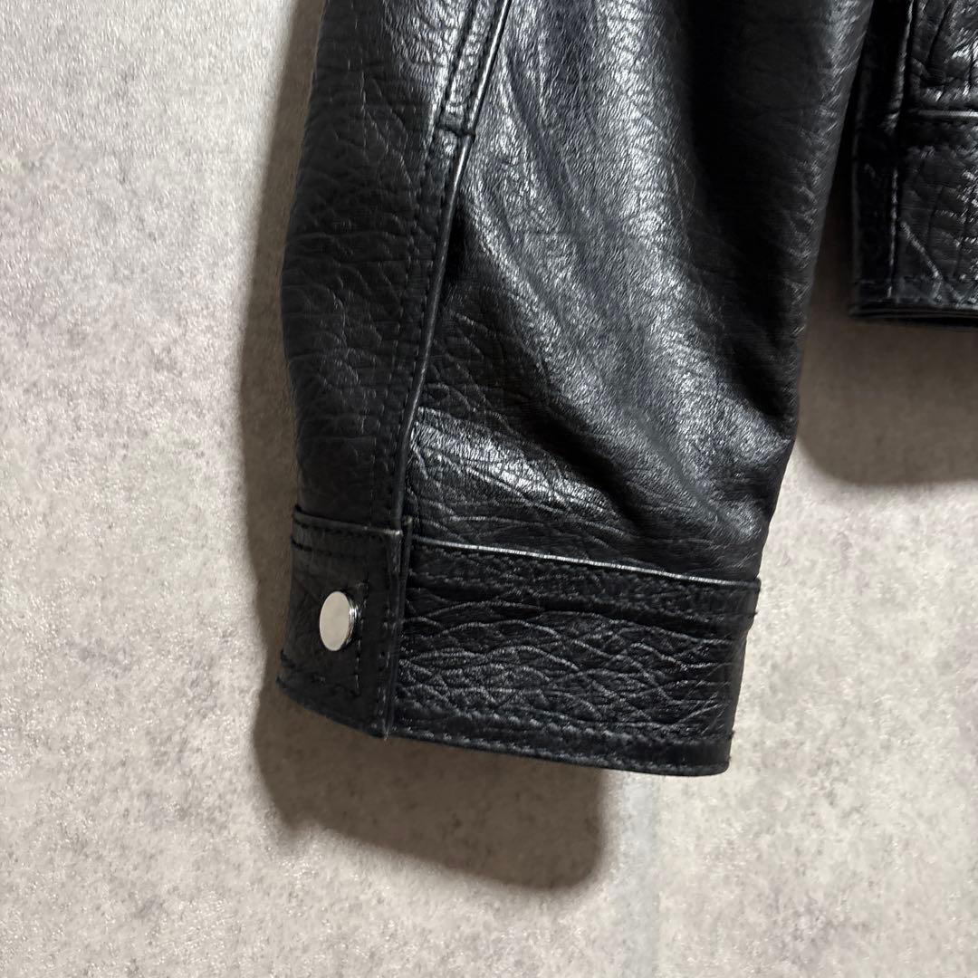 ZARA ザラ スタッズ付きレザー リラックスフィットジャケット M