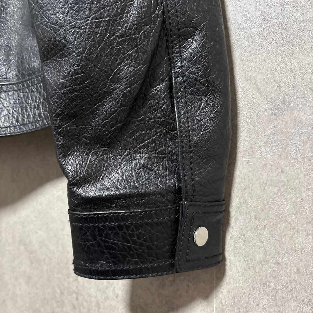 ZARA ザラ スタッズ付きレザー リラックスフィットジャケット M
