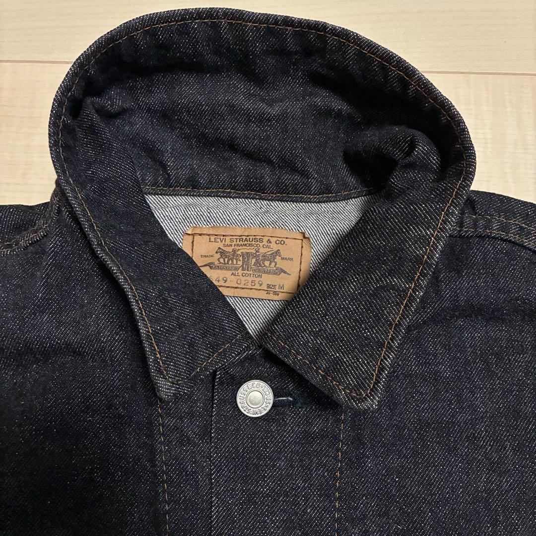 LEVIS デニムジャケット 先染め ブラック 70649 M