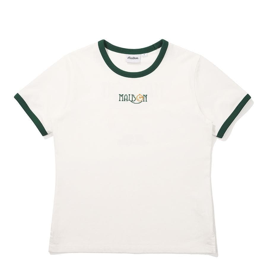 マルボンゴルフ Tシャツ レディース シャツ Malbon Golf 半袖 白S