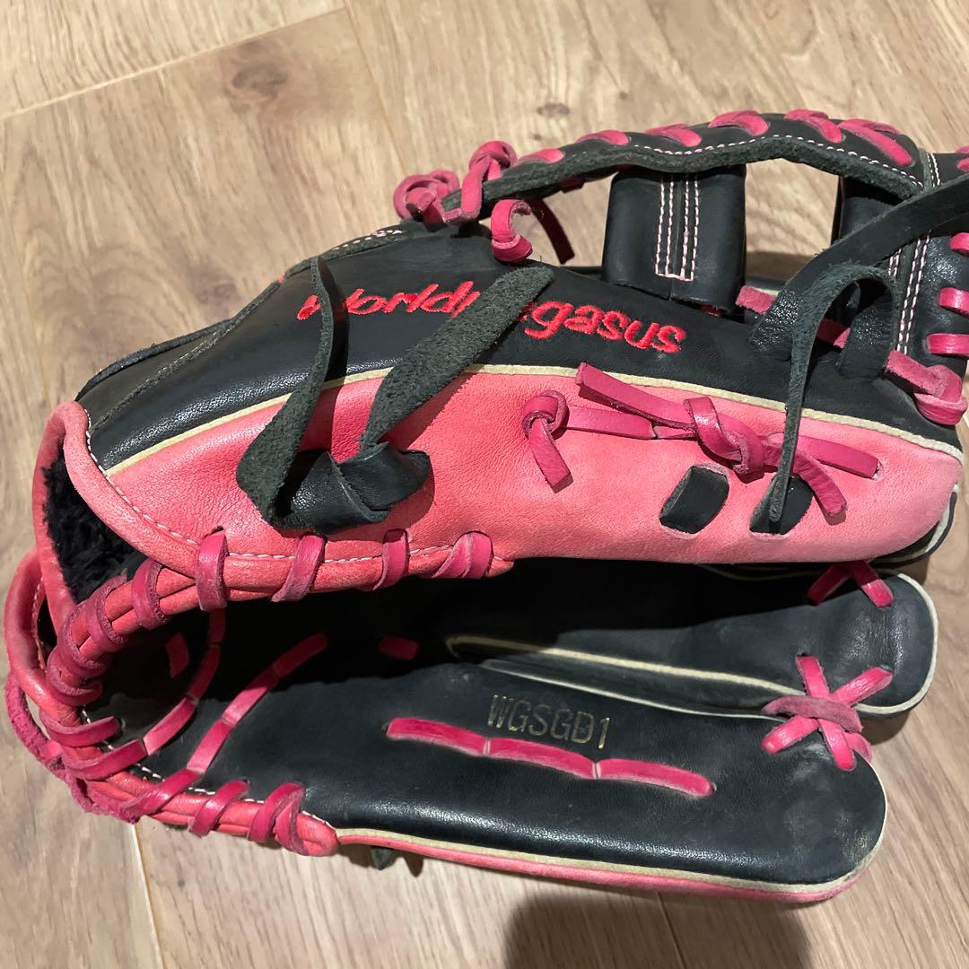 ワールドペガサス 軟式 野球　ソフトボール　グローブ　袋付き