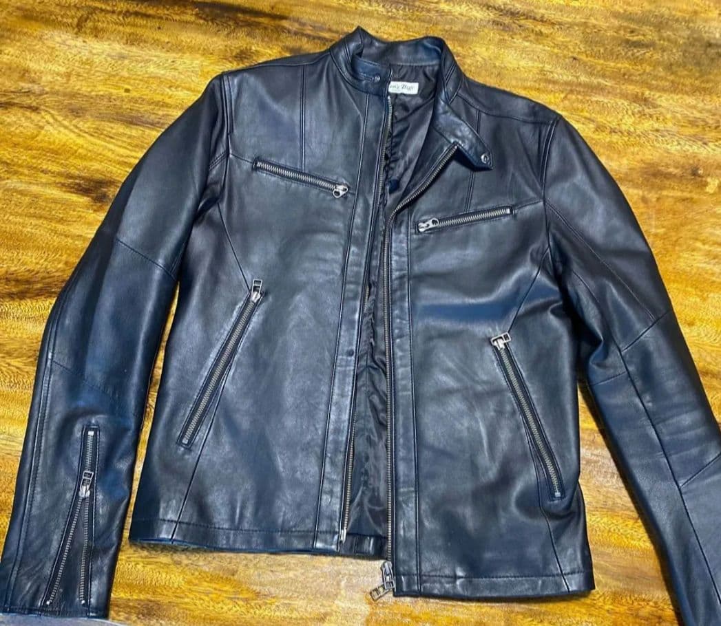 Men's Bigi メンズ レザージャケット ライダースジャケット ブラック