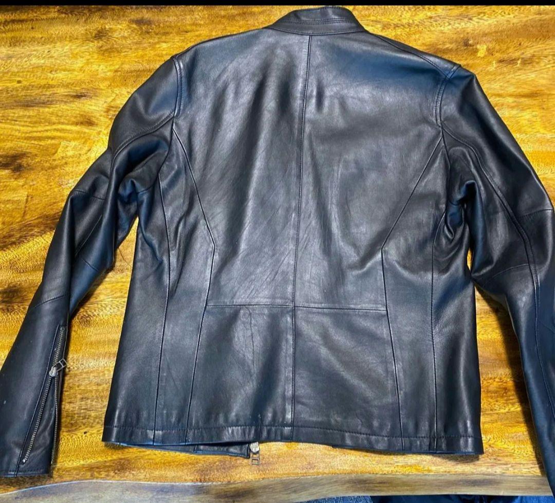 Men's Bigi メンズ レザージャケット ライダースジャケット ブラック